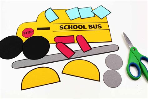 School Bus Template And Craft Idea for Back to School · The Inspiration ...