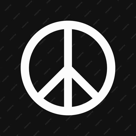 Premium Vector | White icon of the international symbol of peace logo ...