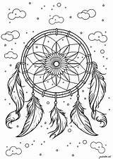 Dreamcatcher In The Sky  Coloring Pages For Adults sketch template