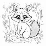 Raccoon 1  Coloring Corner sketch template