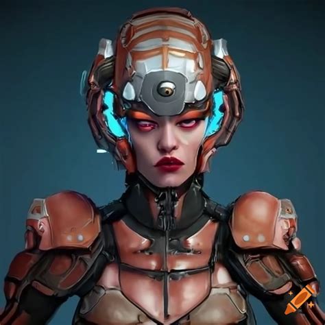 Cybernetically enhanced woman in futuristic anime style on Craiyon