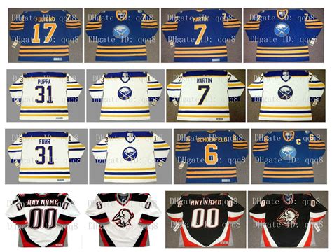 2021 Vintage Buffalo Sabres Jerseys 17 MIKE FOLIGNO 7 RICK MARTIN 31 ...