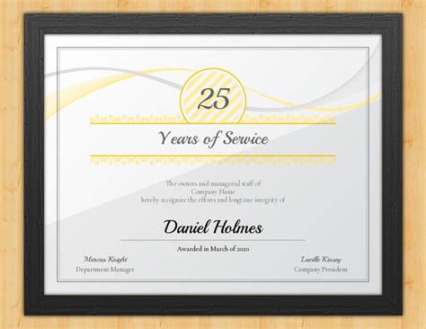 Certificate For Years Of Service Template (2) - TEMPLATES EXAMPLE | TEMPLATES EXAMPLE