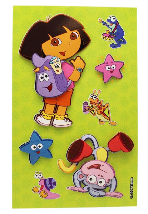 Dora the Explorer and Friends 3D Raised Kids Stickers (4 Stickers) - Walmart.com - Walmart.com