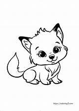 Cute Baby Fox  Free Coloring Sheet 2024 sketch template