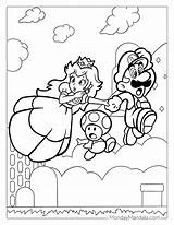 Princess Peach And Mario Coloring Pages sketch template