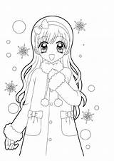 Winter Cute Girl Coloring Pages & coloring Book 6000  sketch template