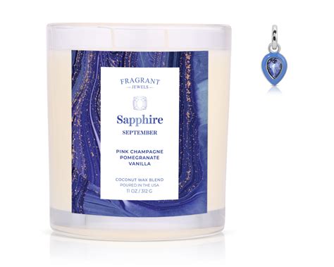 September Sapphire Birthstone Charm - Jewel Candle