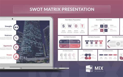 Swot Matrix Presentation PowerPoint template