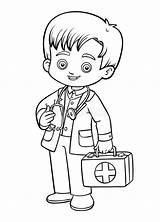 Medicine Doctor Coloring Pages sketch template