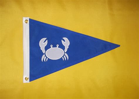 Nautical Crab Flag Boat Gift for Him theflagchick Boat Flags, Nautical ...
