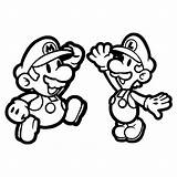 Printable Mario Bros Coloring Pages sketch template