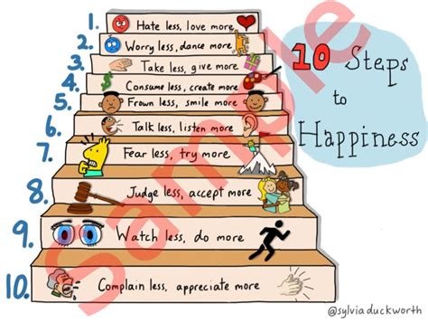 10 steps to happiness – SylviaDuckworth.shop