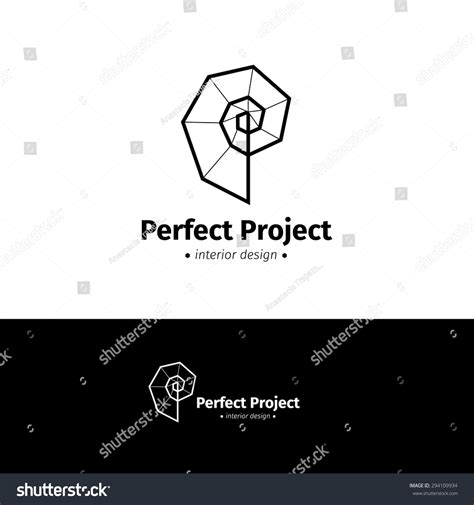 Vector Modern Minimalistic Interior Design Logo Stock Vector (Royalty ...