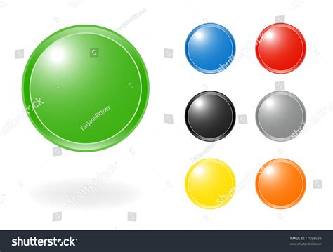 Web Push Button Icon Vector Illustration Stock Vector 17058688 - Shutterstock