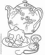Tea Party Coloring Pages sketch template
