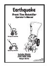 Earthquake Tiller Manual