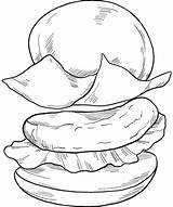 Cheeseburger coloring page  ColouringPages sketch template