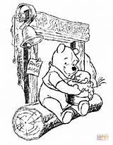 Pooh Is Eating Honey coloring Page  Free Printable Coloring Pages sketch template