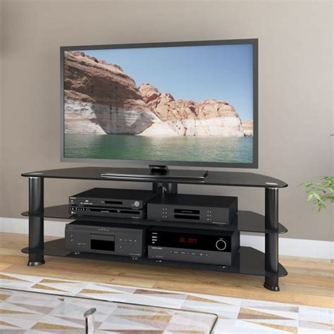 Gallery of Awesome High Quality Black Corner TV Stands for TVs Up to 60 ...