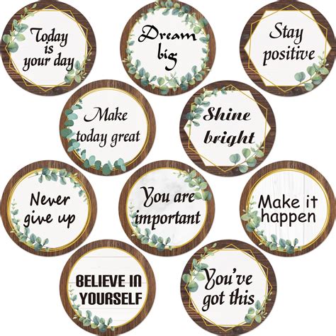 Buy 50pcs Positive Sayings Accents Eucalyptus Motivational Classroom ...