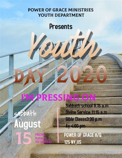 Church youth day Template | PosterMyWall