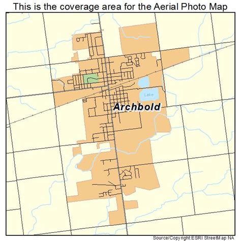 Aerial Photography Map of Archbold, OH Ohio