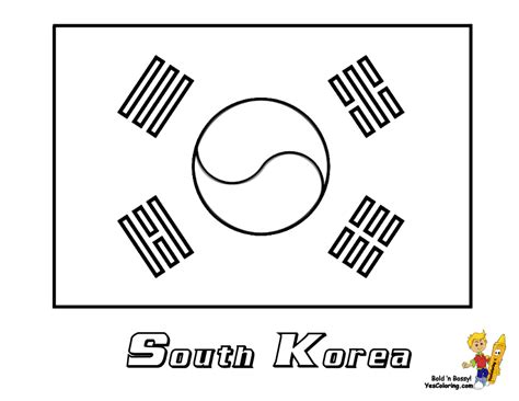 Korean Flag Coloring Page - Coloring Home