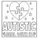 Autism Awareness Coloring Pages  Acceptance & Neurodiversity sketch template