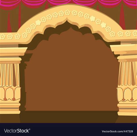 Temple archway Royalty Free Vector Image - VectorStock