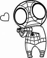 Cute Chibi Spiderman coloring page  Download Print Or Color Online sketch template