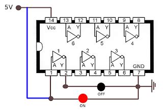 Inverter Circuit with an 74HC04 Chip