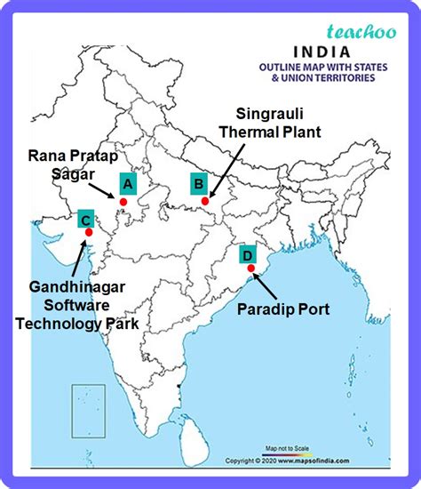 [Map Skill Based Class 10] On an outline map of India locate and label