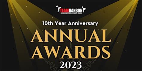 Team Hanson 10th Year Anniversary & Annual Awards 2023 Tickets, Dates ...