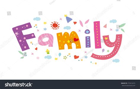 Family Letters Vector Design Template Stock Vector 273412415 - Shutterstock