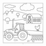 Tractor Coloring Book For Kids Ages 2 4  Happy Little Llama sketch template