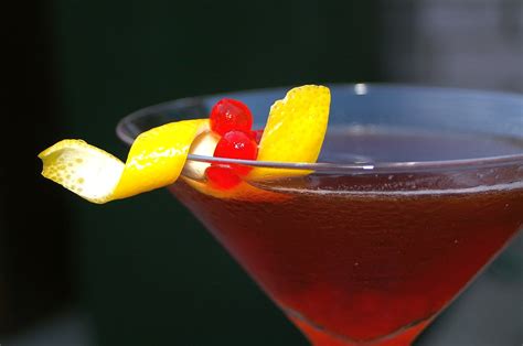 Rum Manhattan with Maraschino Caviar | A Rum Manhattan garni… | Flickr