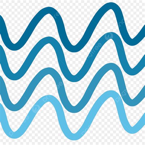 Wavy Line Clipart Transparent PNG Hd, Blue Cartoon Wavy Line Hand Drawn, Blue, Cartoon, Wave PNG ...