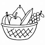 Premium Vector  Fruit basket coloring Page For Kids sketch template