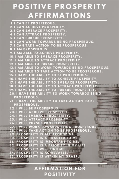 Positive Prosperity Affirmations | Prosperity Starts Today ...