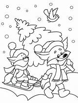 Winter coloring pages sketch template