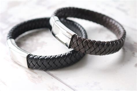 Men's Leather Bracelet Personalized Leather Bracelet