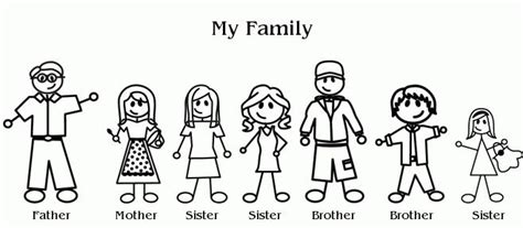 my family clipart black and white - Clip Art Library