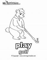 Printable Golf Coloring Pages sketch template