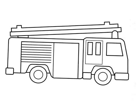 Firetruck #135783 (Transportation) – Free Printable Coloring Pages