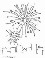 Firework coloring Pages To Download And Print For free sketch template