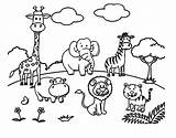 Dibujo De Animales Adorables En El Zoológico Para Colorear  Dibujos sketch template