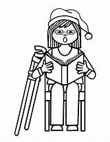 Crutches Coloring Pages sketch template