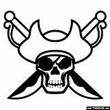 Pirate Symbol Coloring Page sketch template