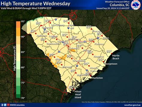 South Carolina Statewide Forecast Maps